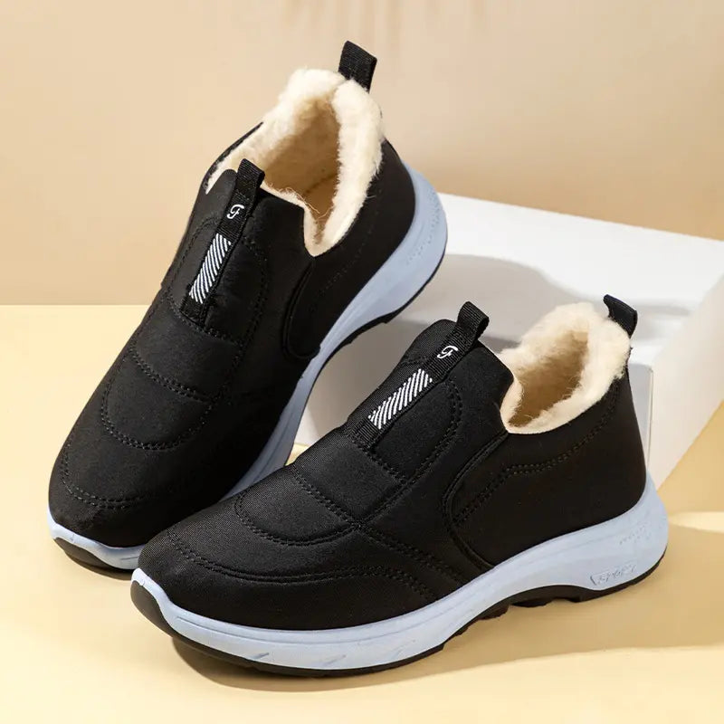 😀🎉【Acțiune fierbinte】🔥velvet și îngroșare🔥【35-41】 pantofi de iarnă impermeabili din bumbac cald pentru femei