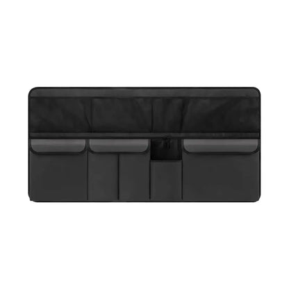 🚗📦Organizator suspendat pentru portbagaj – dimensiuni 105 x 51 cm, eliberează spațiu pe podeaua portbagajului, compatibil cu SUV-uri și mașini de familie, disponibil în culorile negru și gri.