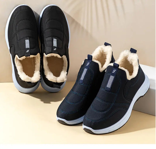 😀🎉【Acțiune fierbinte】🔥velvet și îngroșare🔥【35-41】 pantofi de iarnă impermeabili din bumbac cald pentru femei